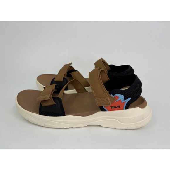 Teva Zymic Mens Stappy Foam Comfort Open Toe Sandals Tan 12 - Picture 3 of 7